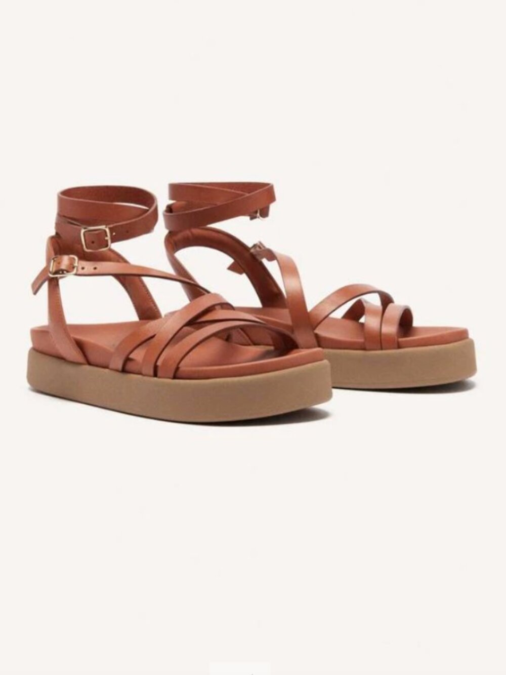 NWOT BA&SH Chana Sandals in Camel Size 37